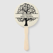 Éventail Family Tree Reunion Black Modern Drawing (Devant)