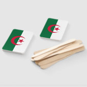Éventail Fan à main avec drapeau d'Algérie (Non-assemblé)