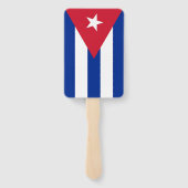 Éventail Fan à main avec drapeau de Cuba (Dos)