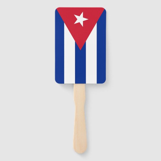 Éventail Fan à main avec drapeau de Cuba (Dos)