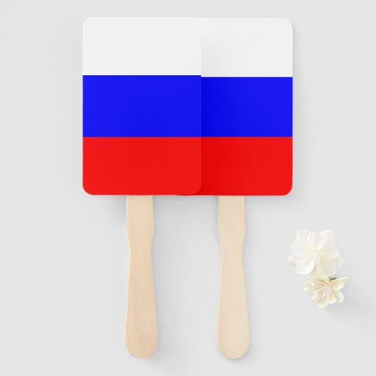 Éventail Fan à main avec drapeau de la Russie (Devant et derrière)