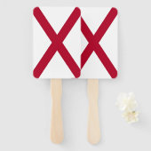 Éventail Fan à main avec drapeau de l'Alabama, USA (Devant et derrière)