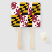 Éventail Fan à main avec drapeau de Maryland State, USA (Devant et derrière)