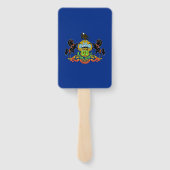 Éventail Fan à main avec drapeau de Pennsylvanie, USA (Dos)