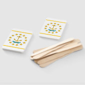 Éventail Fan à main avec drapeau de Rhode Island, USA (Non-assemblé)