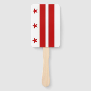 Éventail Fan à main avec drapeau de Washington DC, USA