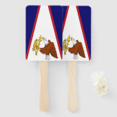 Éventail Fan à main avec drapeau des Samoa américaines, USA (Devant et derrière)