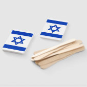 Éventail Fan à main avec drapeau d'Israël (Non-assemblé)
