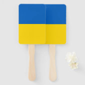 Éventail Fan à main avec drapeau d'Ukraine (Devant et derrière)