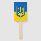 Éventail Fan à main avec drapeau d'Ukraine (Dos)