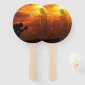 Éventail Fan de la main de Jésus religieux (Devant et derrière)