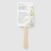 Éventail fan du programme de mariage fleur sauvage (Dos)