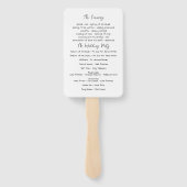 Éventail fan du programme Whimsical Wedding (Dos)