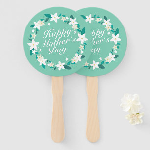 Éventail Fan florale élégante de main de la guirlande d