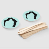 ÉVENTAIL FAN MARIAGE MAIN FAVOR KISS (Non-assemblé)