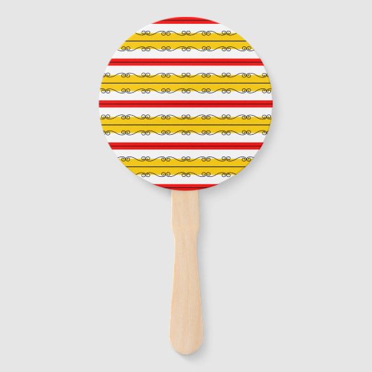 Éventail Fan rond espagnol Stripe (Devant)