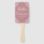 Éventail Fans de mariage élégant - Programmes Dusty Rose / (Devant)