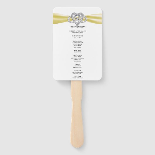 Éventail Fans du programme de mariage cardiaque à l'infini  (Dos)