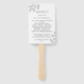 Éventail fans du programme de mariage floral botanique (Dos)