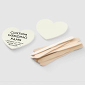 Éventail FANS MARIAGE IVOIRE Personnalisé (Non-assemblé)