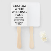 Éventail FANS MARIAGES BLANCS RECTANGLE personnalisés (Devant et derrière)