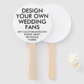 Éventail FANS MARIAGES BLANCS RONDS personnalisés (10) (Devant et derrière)