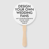 Éventail FANS MARIAGES BLANCS RONDS personnalisés (10) (Devant)