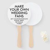 Éventail FANS MARIAGES BLANCS RONDS personnalisés (10) (Devant et derrière)