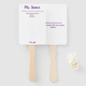 Éventail Fans Mis Quince Personnaliser Main (Devant et derrière)