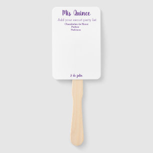 Éventail Fans Mis Quince Personnaliser Main