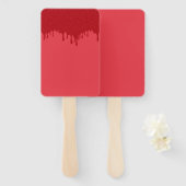 Éventail Fans tomate rouge sur mesure - Ensemble de 10 (Devant et derrière)