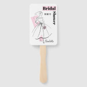 Éventail Fashion Bride Fête des mariées rose pagaie (Dos)