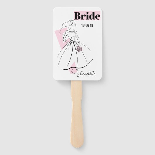 Éventail Fashion Bride Pink Bride fan paddle (Dos)