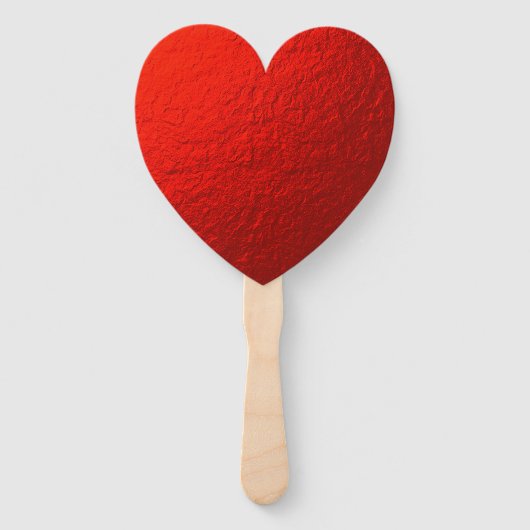 Éventail Faux Red Foil Texture Saint-Valentin (Devant)