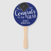 Éventail Félicitations à notre classe d'études supérieures  (Devant)