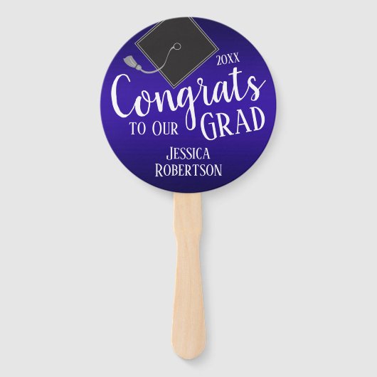 Éventail Félicitations à notre classe d'études supérieures (Devant)