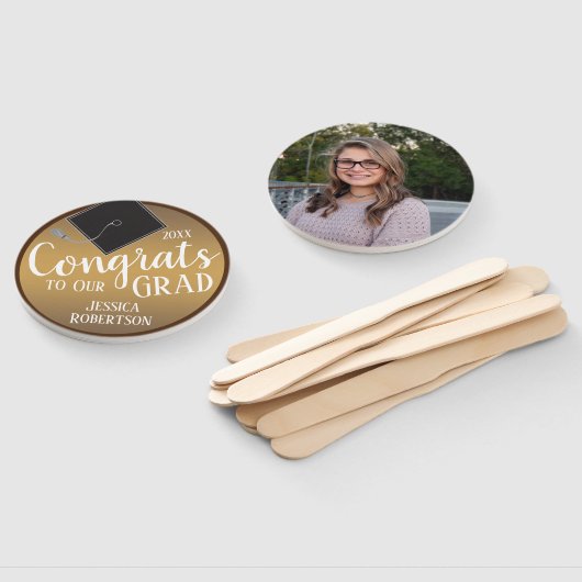 Éventail Félicitations à notre classe d'études supérieures (Non-assemblé)