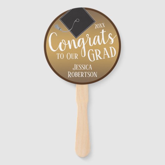 Éventail Félicitations à notre classe d'études supérieures  (Devant)