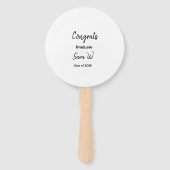 Éventail Félicitations classe d'ajouter le nom d'année scol (Dos)