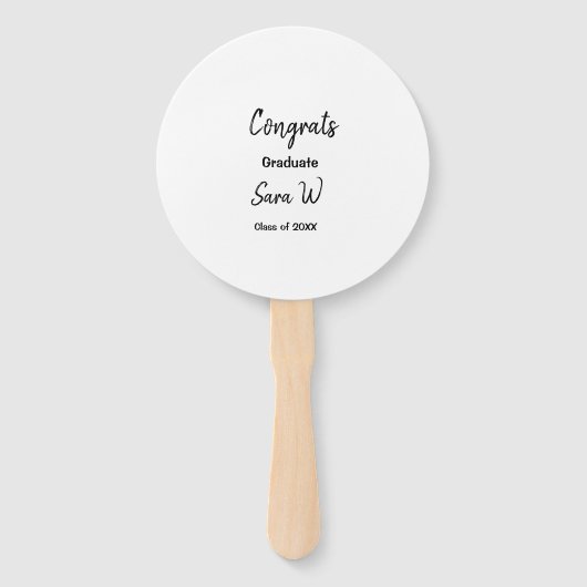 Éventail Félicitations classe d'ajouter le nom d'année scol (Devant)