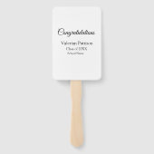 Éventail Félicitations diplômé ajouter le nom de l'école si (Dos)