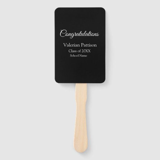 Éventail Félicitations diplômé ajouter le nom de l'école si (Devant)