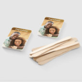 Éventail Félicitations Fiançailles Mariage Photo Faux Gold (Non-assemblé)