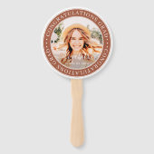 Éventail Félicitations Grad Moderne Photo personnalisée (Dos)