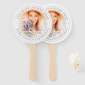 Éventail Félicitations Grand Moderne Simple Élégant Photo (Devant et derrière)