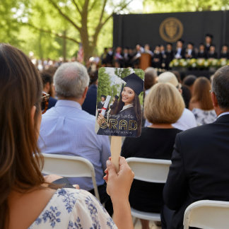 Éventail Félicitations personnalisées diplômé moderne simpl