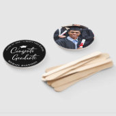 Éventail Félicitations Photo Black Graduation (Non-assemblé)