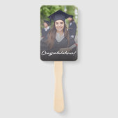 Éventail félicitations photo graduation élégant (Dos)