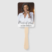 Éventail félicitations photo graduation élégant chic (Devant)