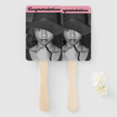 Éventail Félicitations Photo Photo Fête de Graduation (Devant et derrière)